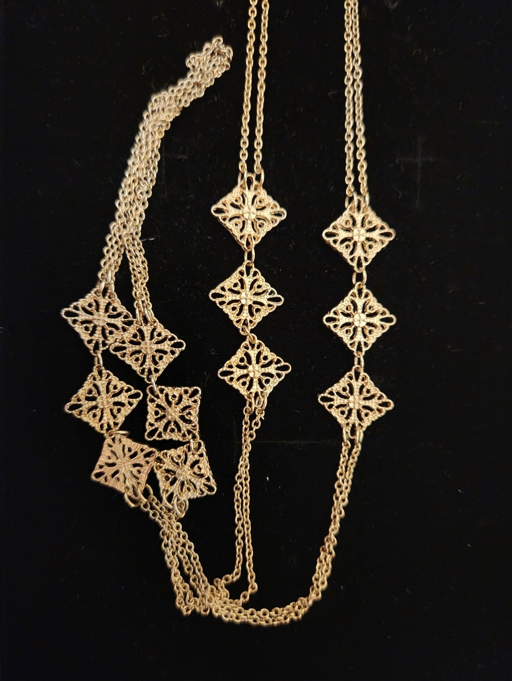 Gold Filigree Multi-Link Necklace